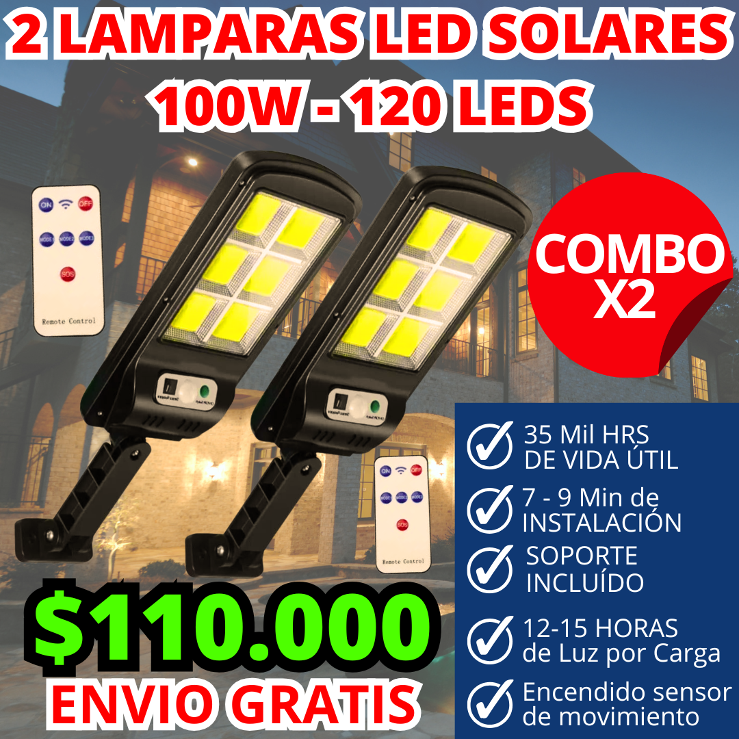 Lampara Solar con Sensor IP67