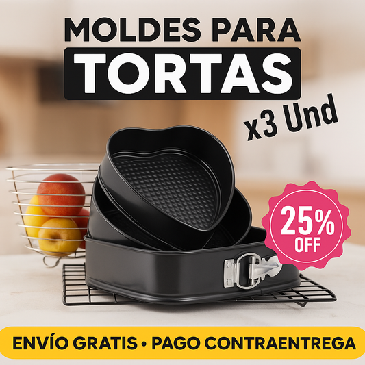 Juego De Moldes Figuras Desmontable Antiadherente X3
